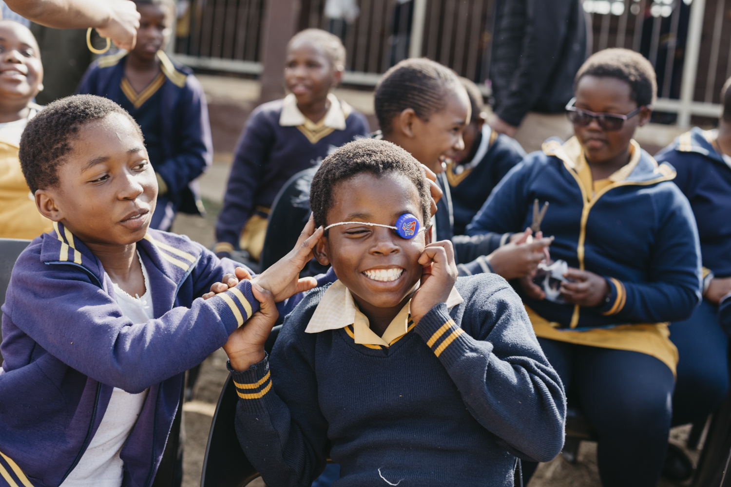 A group of School learners having fun at a Captain Fanplastic School Programme!